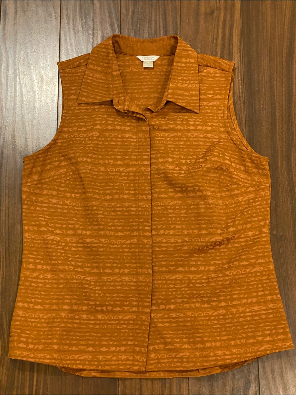 Christopher & Banks sleeveless earth tone blouse size M